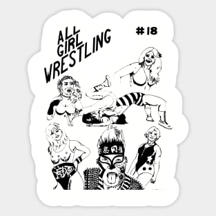 Pro wrestling all girl Sticker